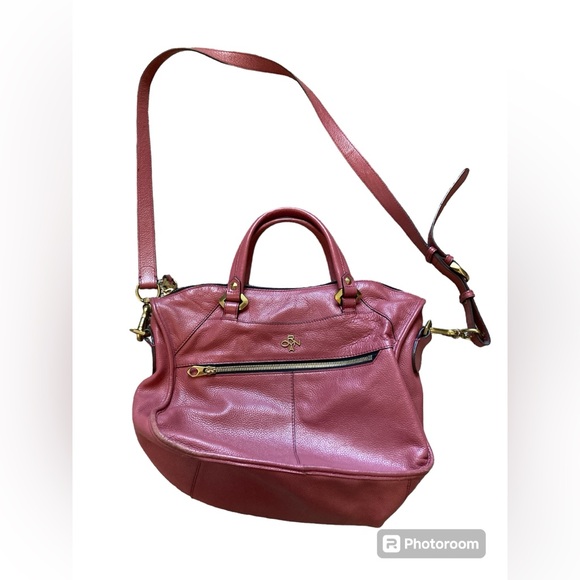 orYANY Pebble Leather Crossbody/ Handbag Satchel with Braiding detail - Picture 3 of 12